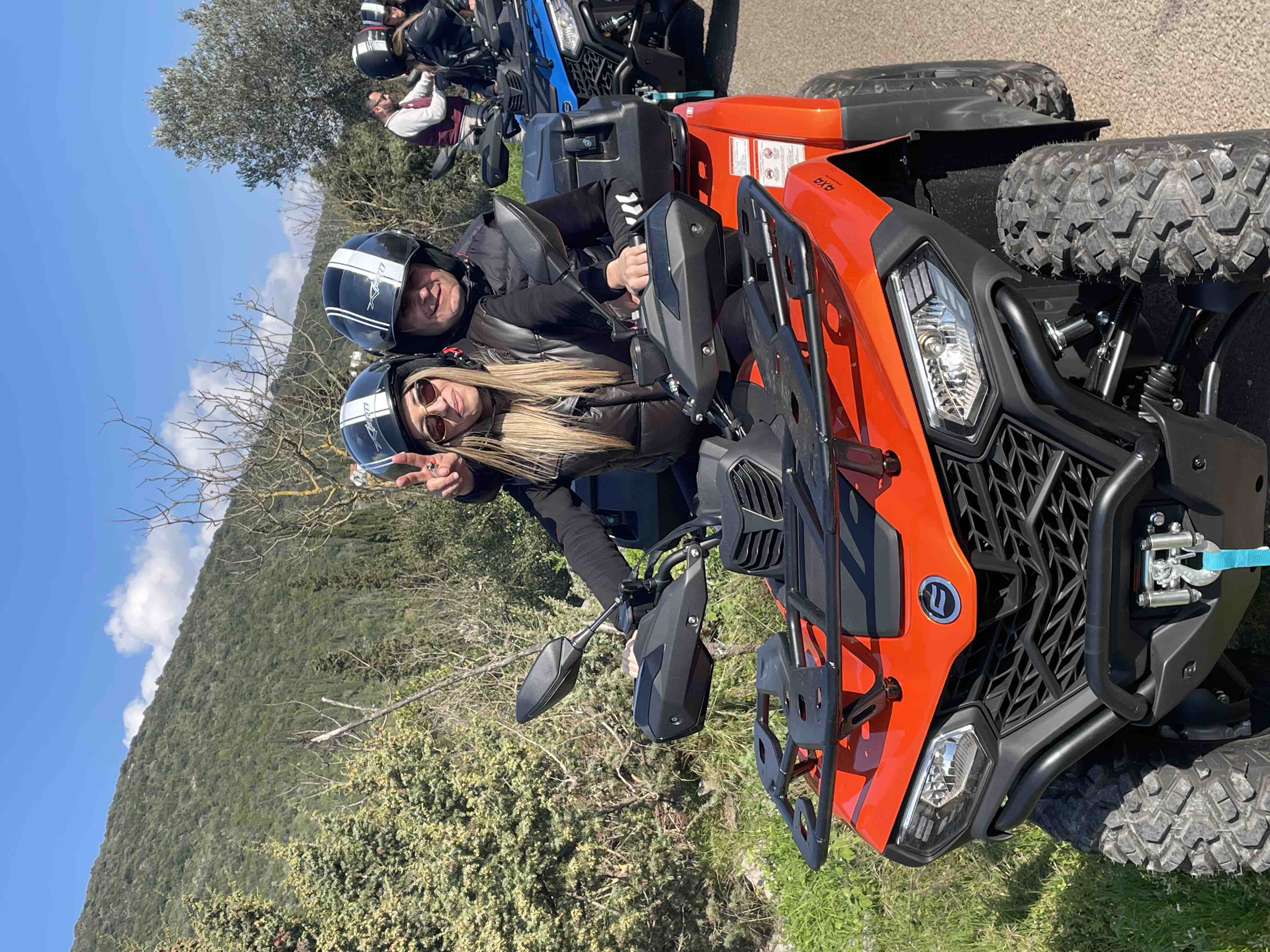 Taking a break during the Budva ATV tour