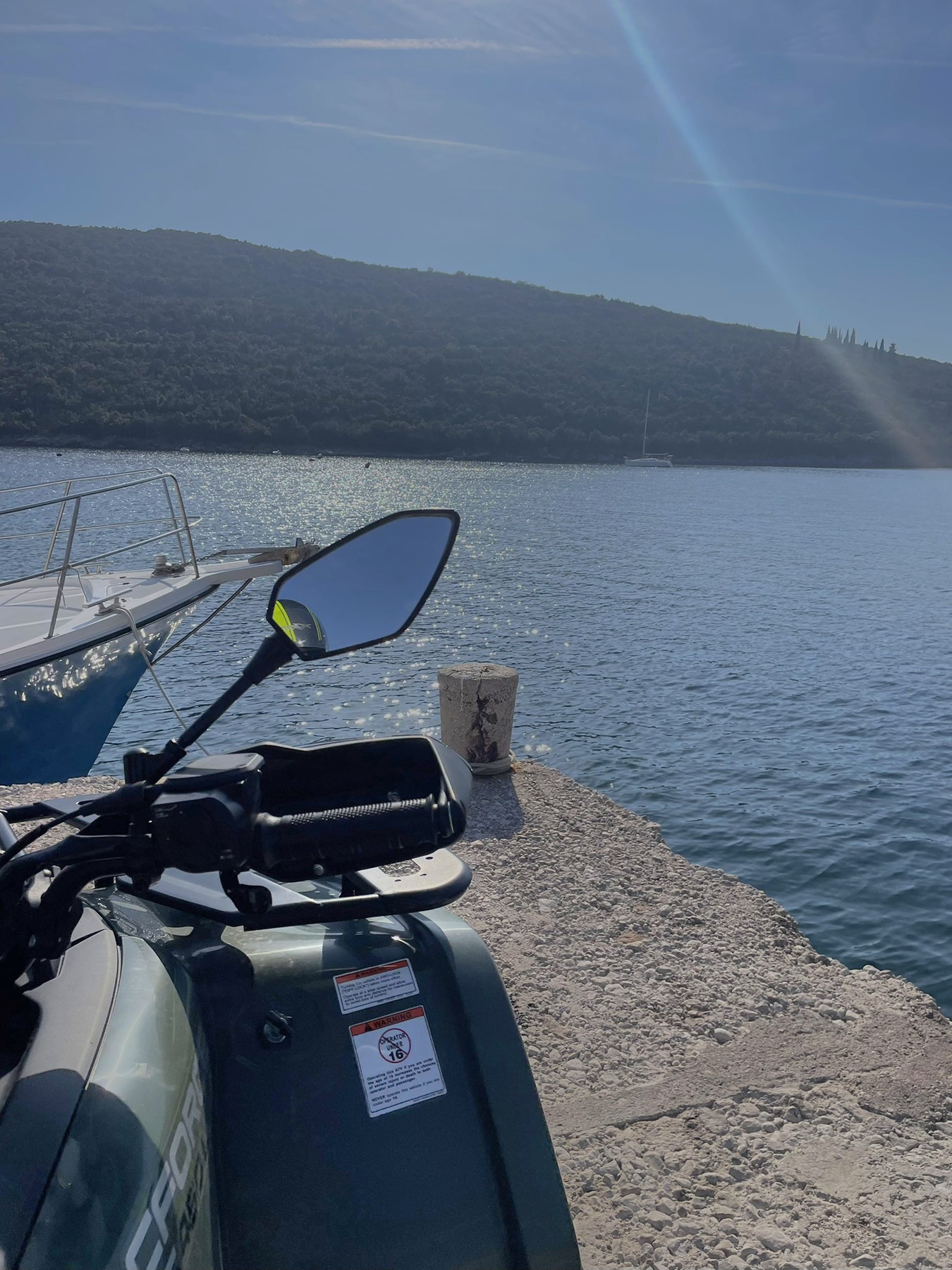 Riding ATVs through rocky terrain in Budva